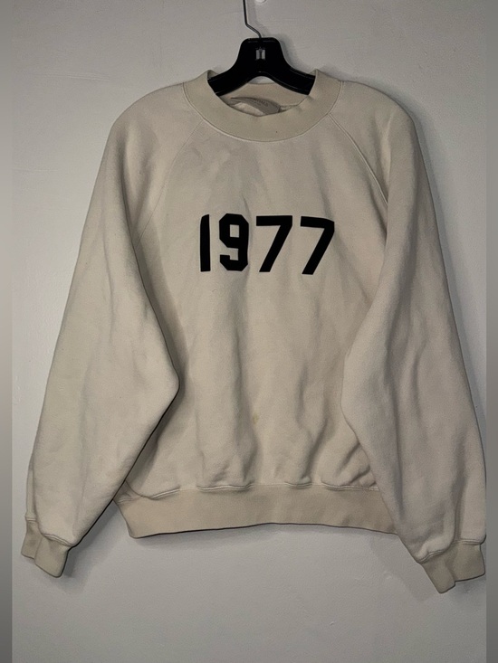 Essentials Other - Fear of God 1977 Crewneck Sweatshirt - Cream with Black Graphic